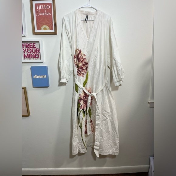 By Anthropologie Belted V-Neck Midi Dress - Picture 5 of 7